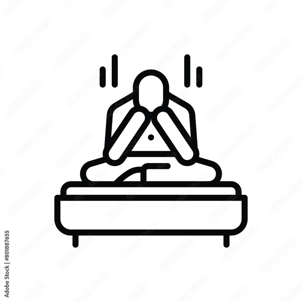 Black line icon for critical Black line icon for critical
