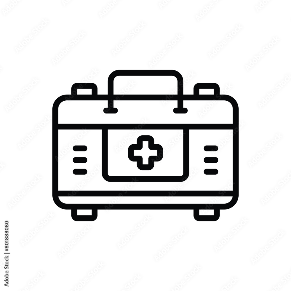 Black line icon for first aid Black line icon for first aid
