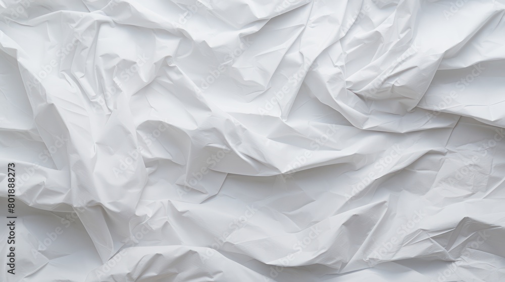 Recycled crumpled white paper texture or paper background Recycled crumpled white paper texture or paper background