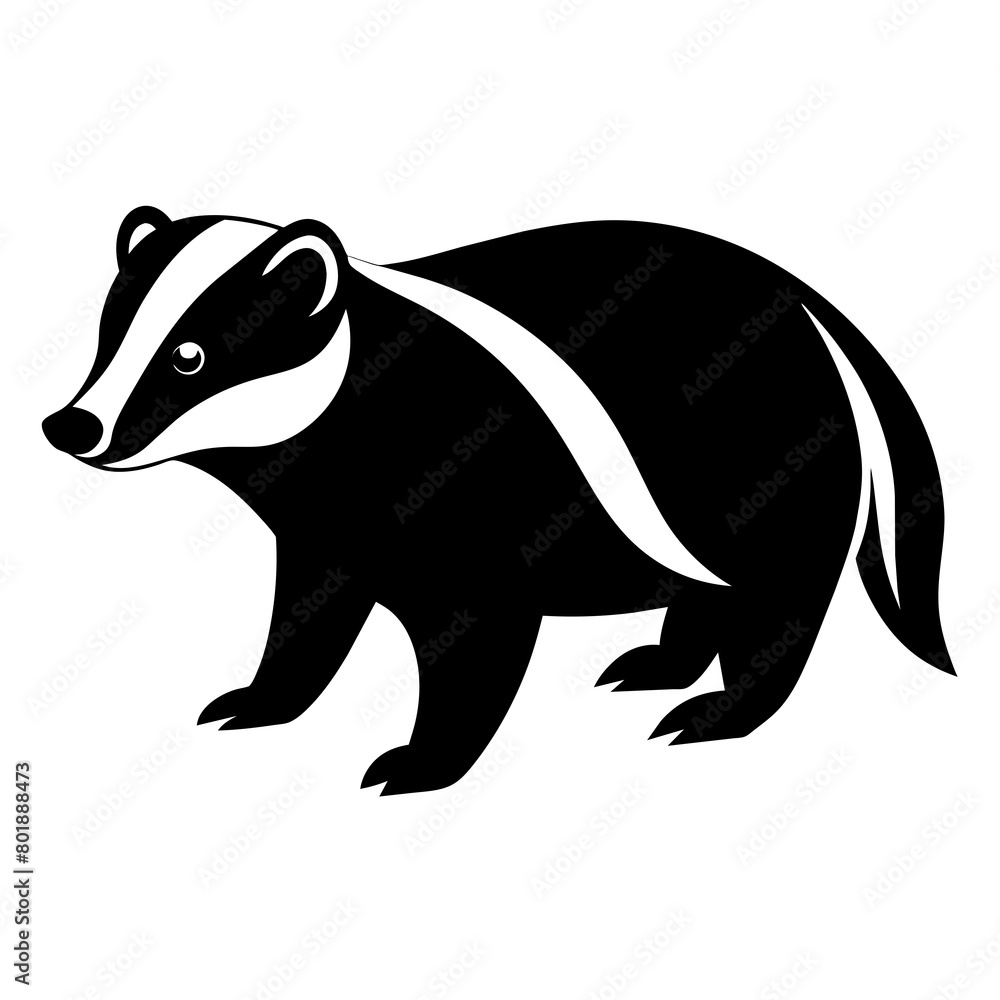Obraz premium Badger vector icon