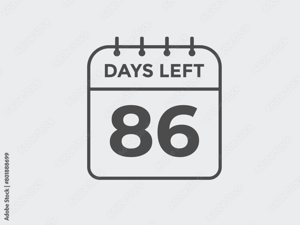 87 days to go countdown template. 87 day Countdown left days banner design. 87  Days left countdown timer