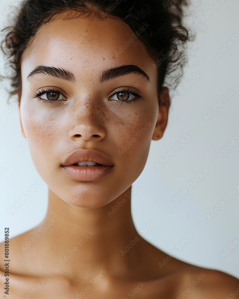 Beauty skin care woman natural makeup female model Beauty skin care woman natural makeup female model