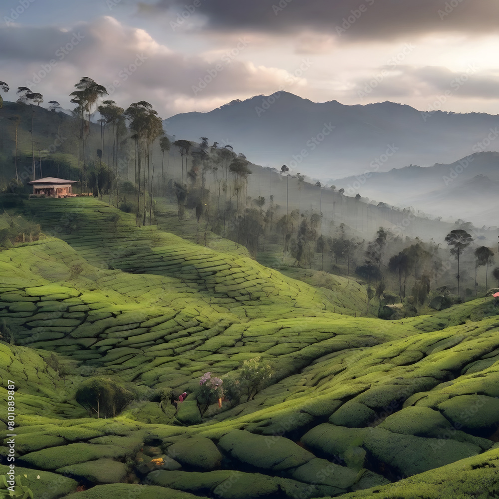 Picturesque tea plantation