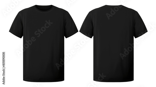 set of color view t-shirt isolated on white.