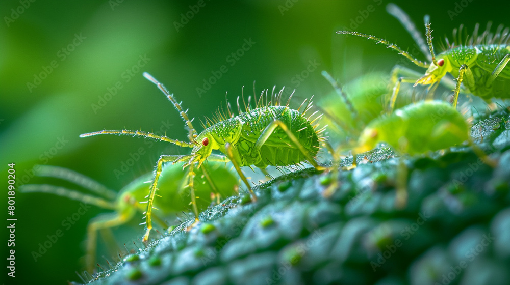 Naklejka premium Close-up view of lush green grass blades