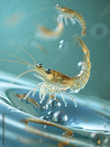 Captivating Seed Shrimp Floating in a Droplet:A Microscopic Glimpse into the Aquatic Realm