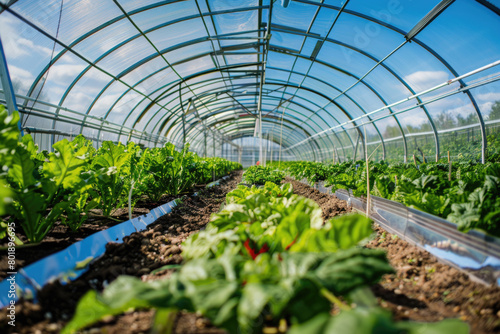 Scenes of traditional vegetable greenhouses.