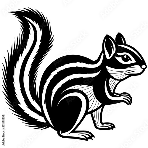 Wallpaper Mural 
Squirrel silhouette. Squirrel Logo design concept is isolated on  white background. Squirrel logotype Vector Illustration Torontodigital.ca