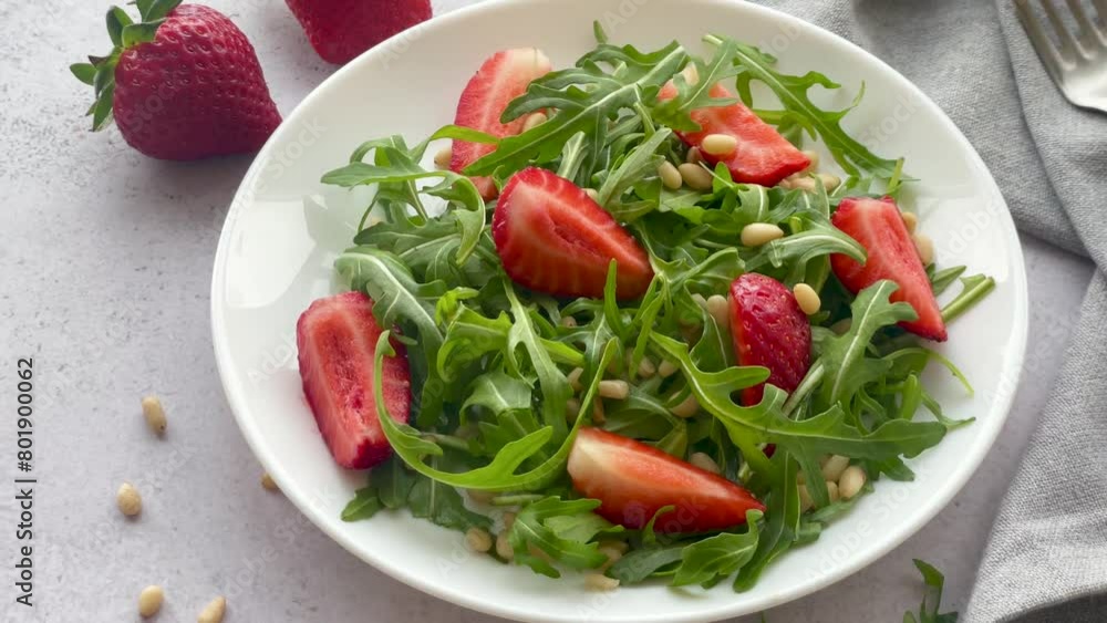 Vitamin salad of strawberry with arugula Vitamin salad of strawberry with arugula
