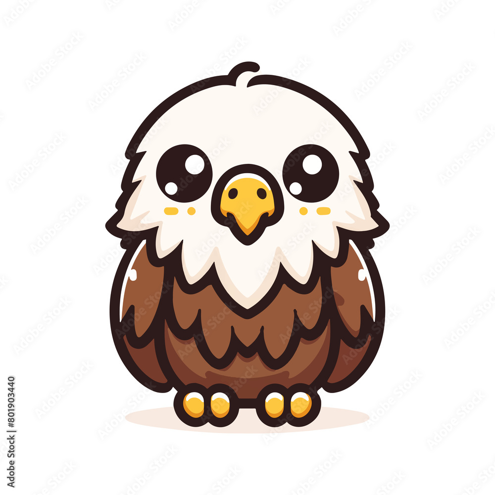 Obraz premium cute icon character hawk