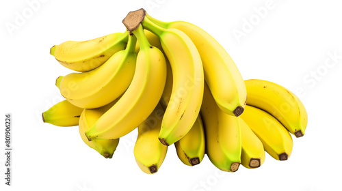 a bunch of bananas on a white background photo