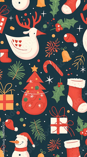 christmas seamless pattern photo