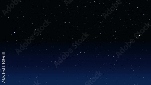 輝く星空に流れ星が流れる、幻想的で夢のような宇宙の世界、ループ動画