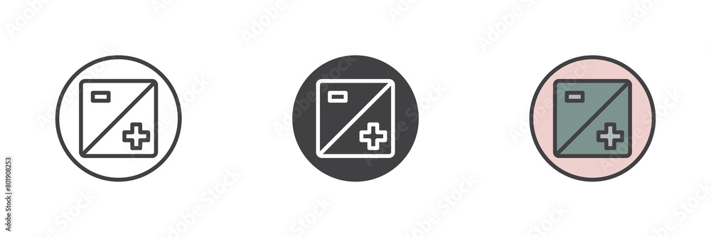 Camera Exposure different style icon set Camera Exposure different style icon set