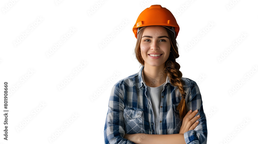 portrait of woman engineer smiling portrait of woman engineer smiling