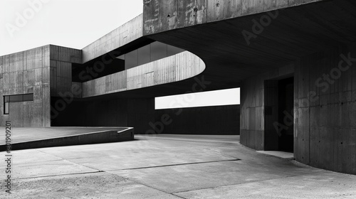 Futurist, Architectural Visualisation. Minimalist Architecture and Exterior Design Background.