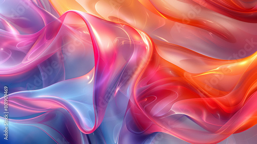 Mesmerizing 3D Abstract: Vibrancy in Fluid Chrome Reflections