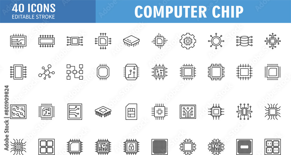 Circuit board icon set. Vector graphic illustration. Suitable for website design, logo, app, template, and ui. Circuit board icon set. Vector graphic illustration. Suitable for website design, logo, app, template, and ui.