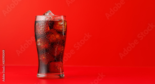Cola with ice in glass © karandaev