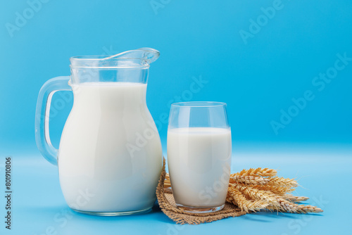 Fresh Milk in Pitcher and Glass