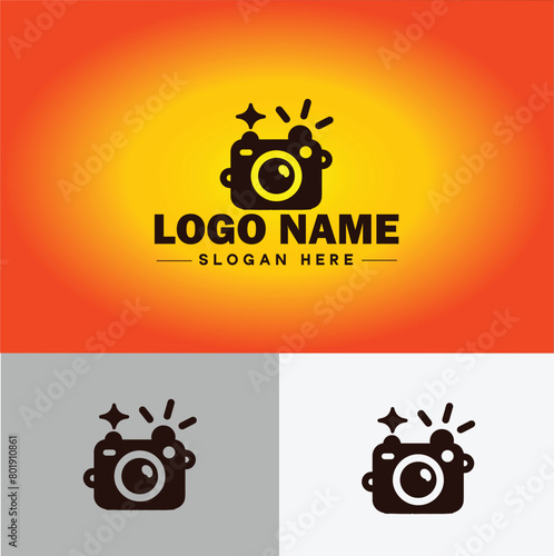 Camera Shutter icon Lenses Photography film logo icon editable vector silhouette logo