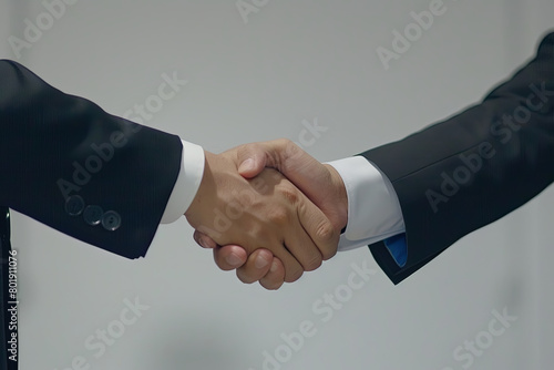 Businessmen making handshake with partner, greeting, dealing, merger and acquisition, business joint venture concept 
