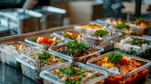 Gourmet Meals in Urban Kitchen Prepared for Delivery