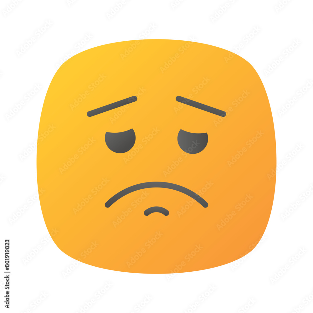 Fototapeta premium Get your hands on perfectly designed sad emoji icon, customizable vector