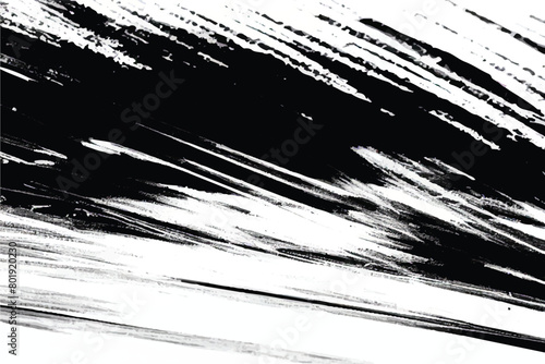 Black and white Grunge Brush Strokes Texture. Black Brush strokes Isolated on White Background. Ink brush strokes, lines. Grunge backgrounds. 