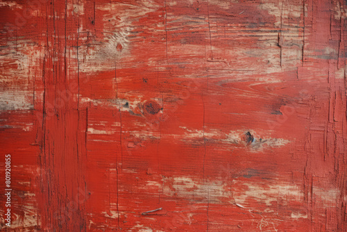 Processed collage of old rustic painted red wood planks texture. Background for banner