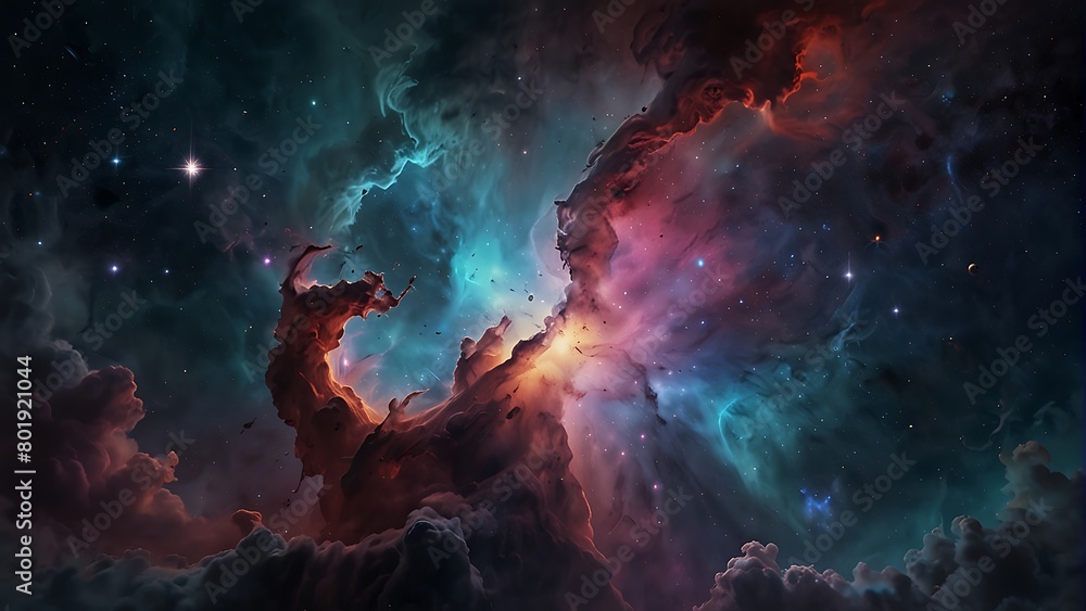 Fototapeta premium Celestial Nebula High-Demand Background Image 