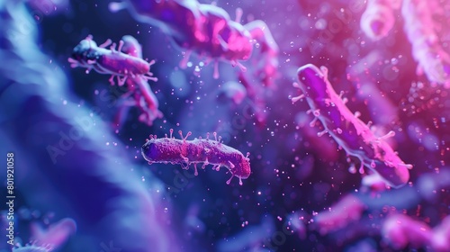 Detailed microscopic simulation of bacteria