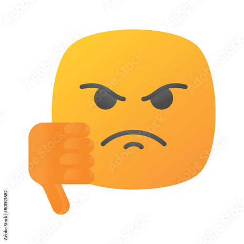 Disgusted emoji vector design, customizable unique vector