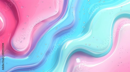 Aqua fluid shape background with modern gradient light colors