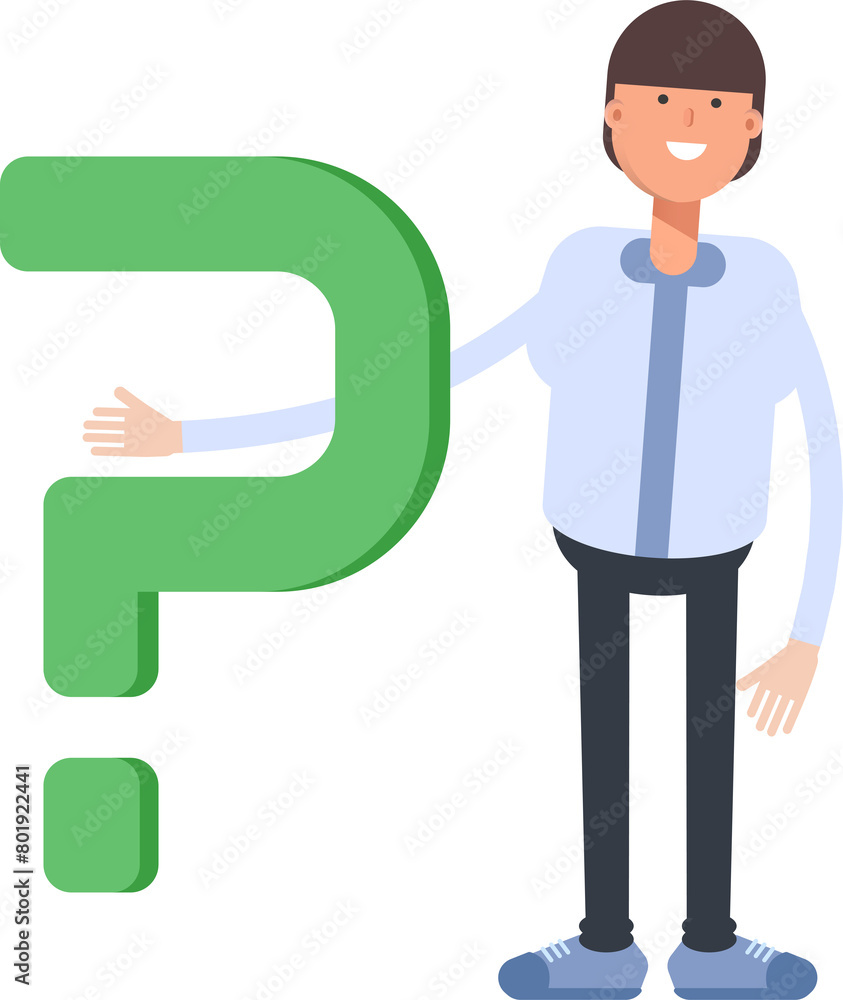 Businessman Character and Question Mark
Businessman Character and Question Mark