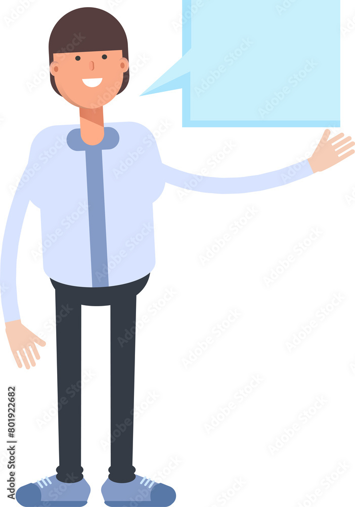 Businessman Character and Speech Bubble
Businessman Character and Speech Bubble