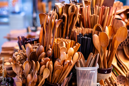 Kitchenware products made from teak wood from Thailand, Handmade product.
