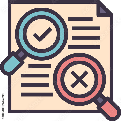 proofreading outline style icon