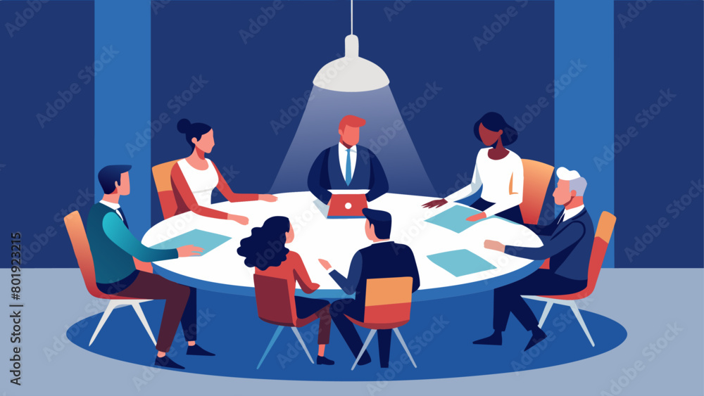 Business plan meeting illustration