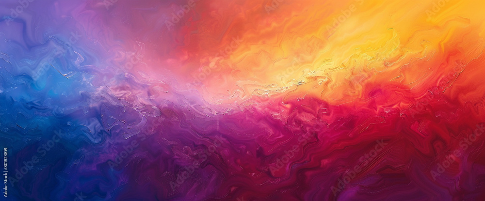 Witness the dawn's symphony unfold on a sunrise gradient canvas pulsing with vitality, as vivid hues meld into deeper tones, providing an electrifying backdrop for graphic utilization.