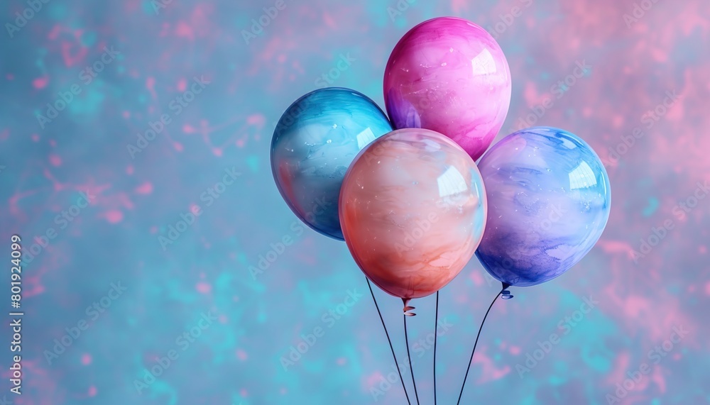 Balloons in watercolor. Balloons in watercolor.