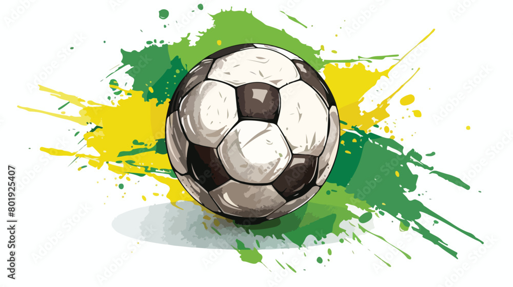Soccer brazilian over white background vector illustration