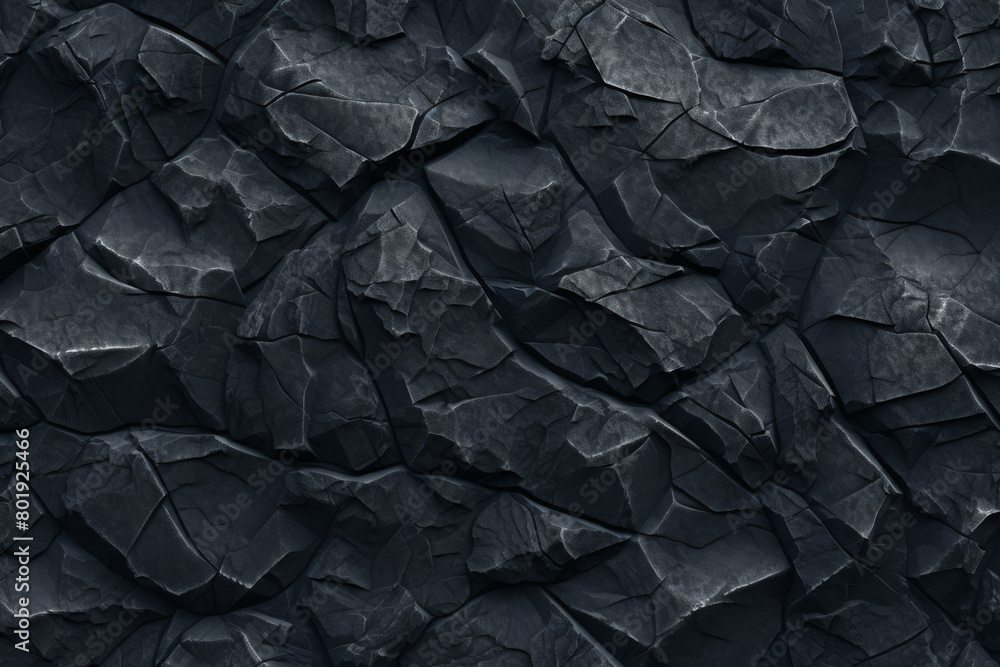 Fototapeta premium black rock face or rugged stone texture background pattern