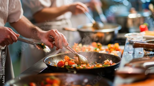 Corporate team building activity with a cooking class