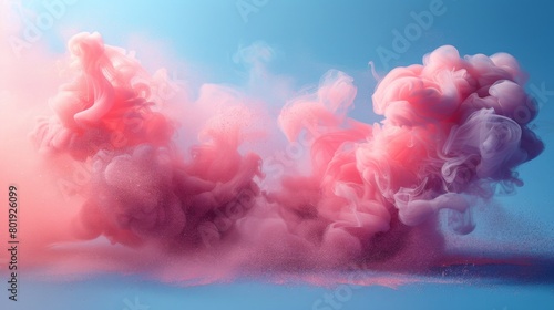 Smoke covered from a cloud of powdered candy dust © AI_Vision_Studio