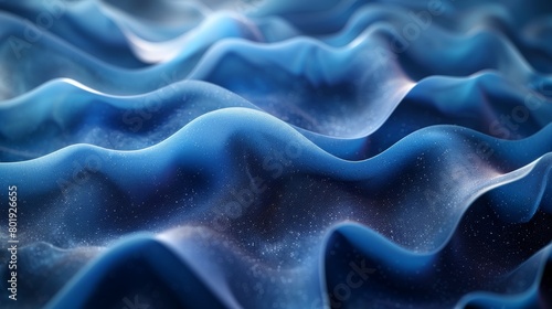 Wavy Blue Background for Graphic Designs Generative AI
