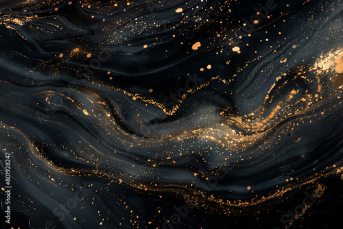 Abstract minimalistic background wit black with gold metallic colors