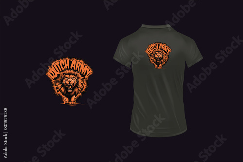 Tiger t-shirt design. AI