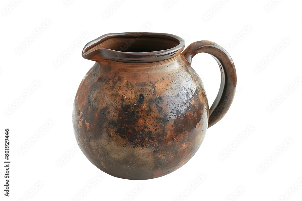 Artisan Pottery On Transparent Background.