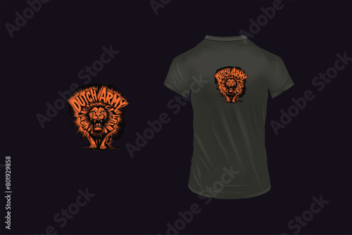 Tiger t-shirt design. AI